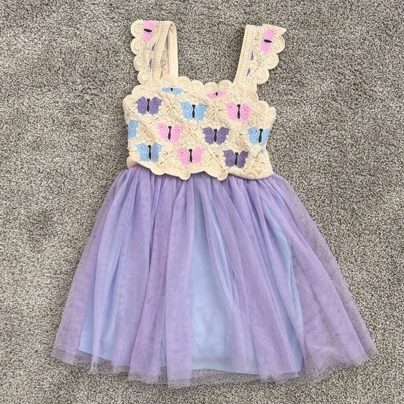 lilt Other - Lilt Purple and Cream Crochet Dress